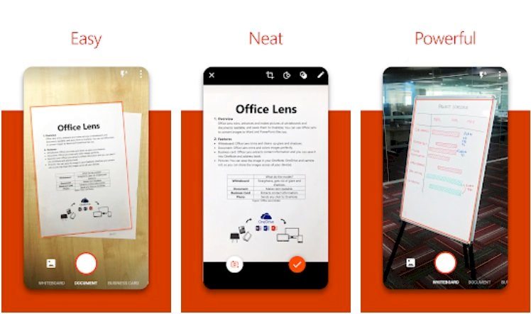 أفضل تطبيقات الماسح الضوئي للجوال : تطبيق أوفيس لينس "Office Lens"