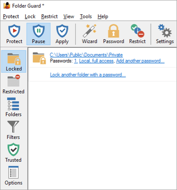 برنامج قفل الملفات للكمبيوتر Folder Guar