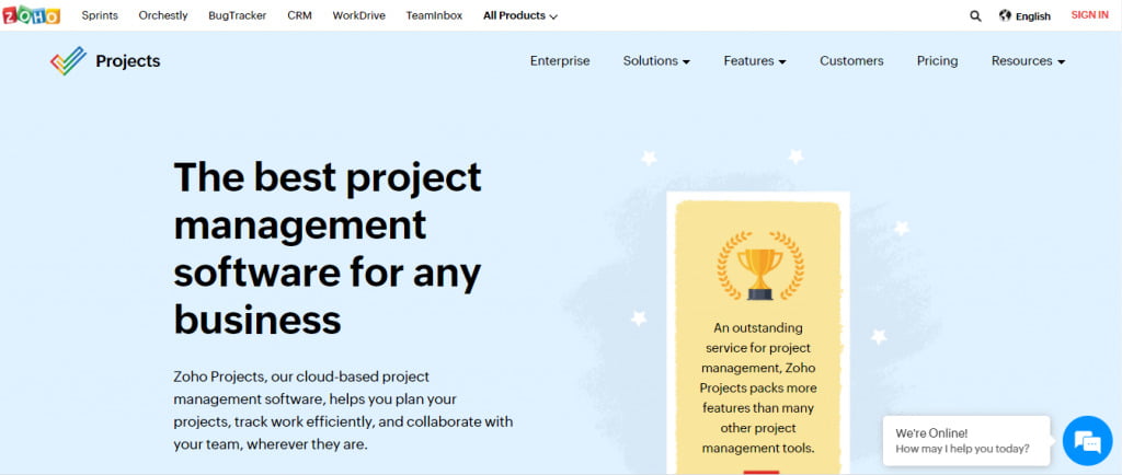 Zoho Projects - أسماء برامج إدارة المشاريع الأفضل في 2022